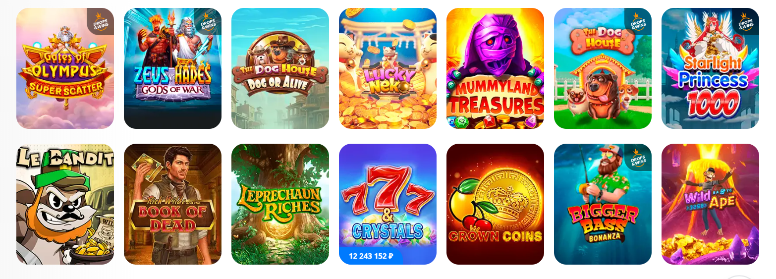 Лучшие игровые слоты от казино Флагман